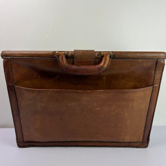 Hartmann Tan Belting Leather Gladstone Style Lawyers Briefcase Attache Collect. - Picture 8 of 16